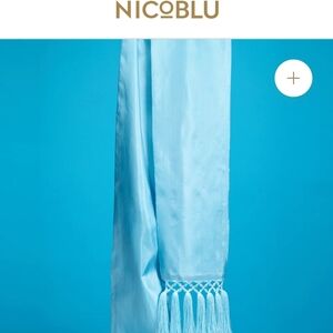 NicoBlu Sky Blue Sash belt with Tassels